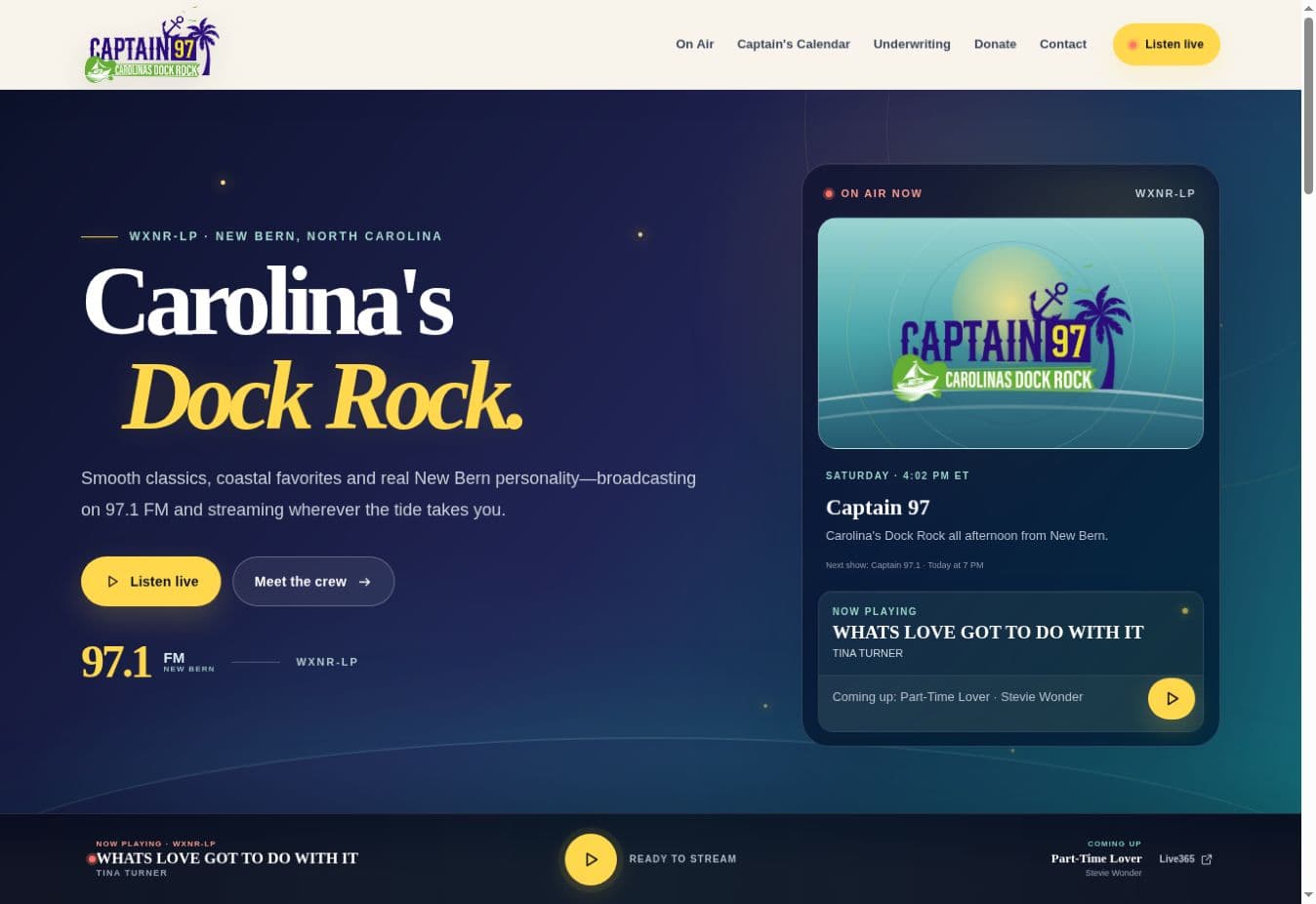 Captain 97.1 live website